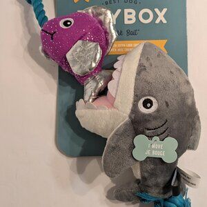 Fringe Studio - Shark Bait Plush Squeaky Dog Toy - 13" x 5"